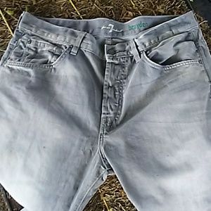 7 FOR ALL MANKIND MANS BRAYDEN SZ 36 GRAY JEANS